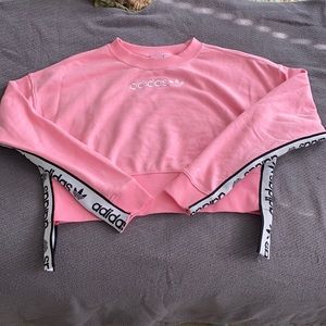 adidas Originals Side Tape Cropped Sweatshirt